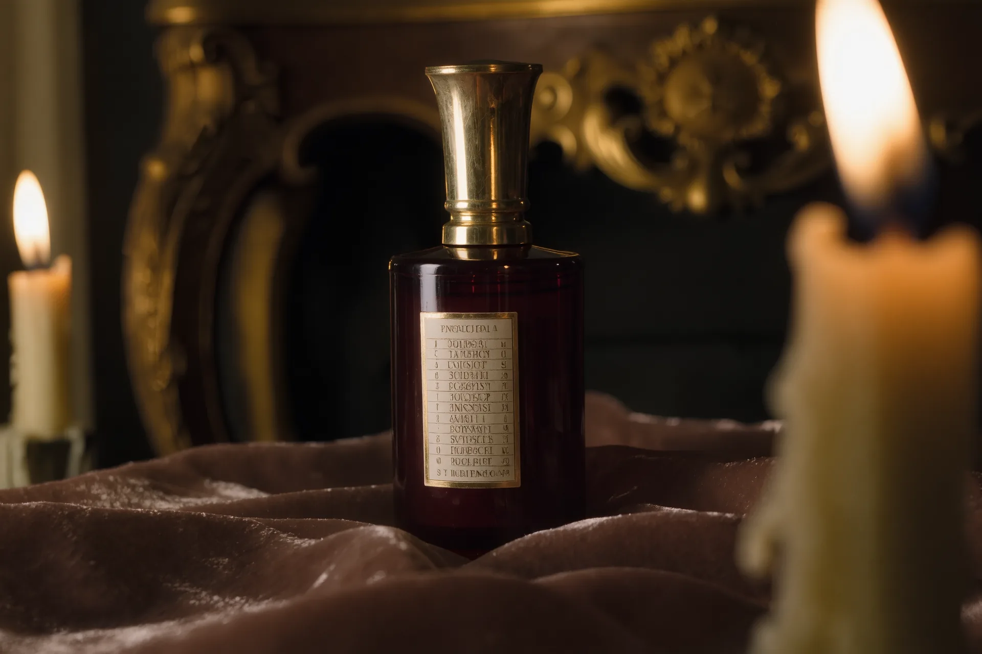 Flacon de cosmétique photographié en gros plan, focus net sur sa liste d'ingrédients INCI.